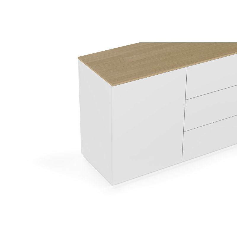 Elrosa 120cm Sideboard, Beige/White