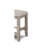 Rectangular Counter Height Bench With Grey Upholstery And Footrest, Strong Wood Frame For Dining Room In Beige Gray, Upholstered Area