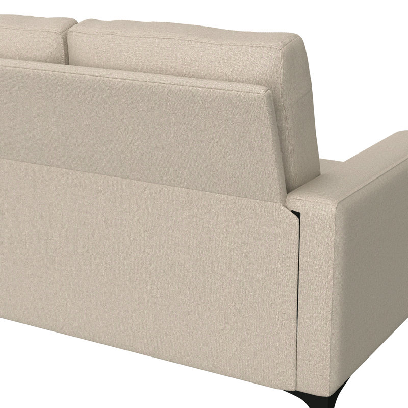 Canapé et méridienne réversible de 76 po de large Arrick, Polyester avoine