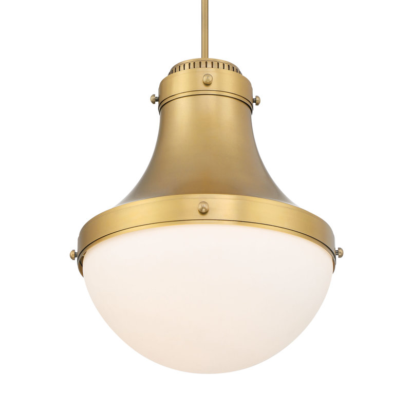 1 LIGHT PENDANT, Legacy Brass