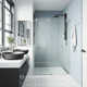 Elan E-Class 44-48" W x 76" H Sliding Frameless Shower Door with 3/8" Clear Glass