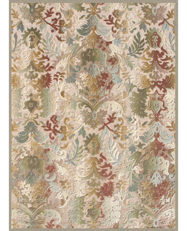 Floral Viscose Area Rug, Rectangle 110 x 170cm