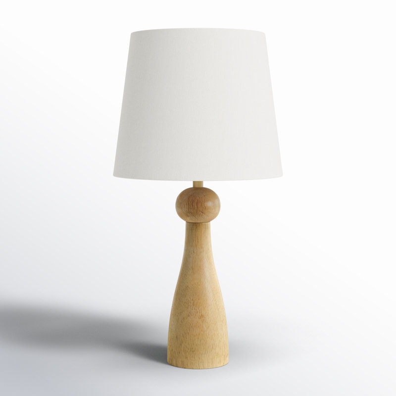 Solid Wood Table Lamp, Beige