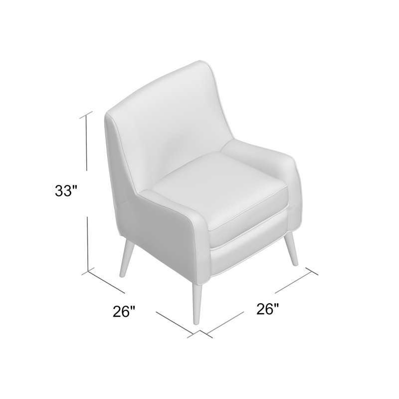 Lorena Upholstered Armchair, Microfiber/Microsuede Ocean Blue