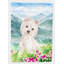 Yorkshire terrier yorkie à 2 côtés en polyester 15 x 11,5 po mountain fleurs drapeau de jardin-2107496906