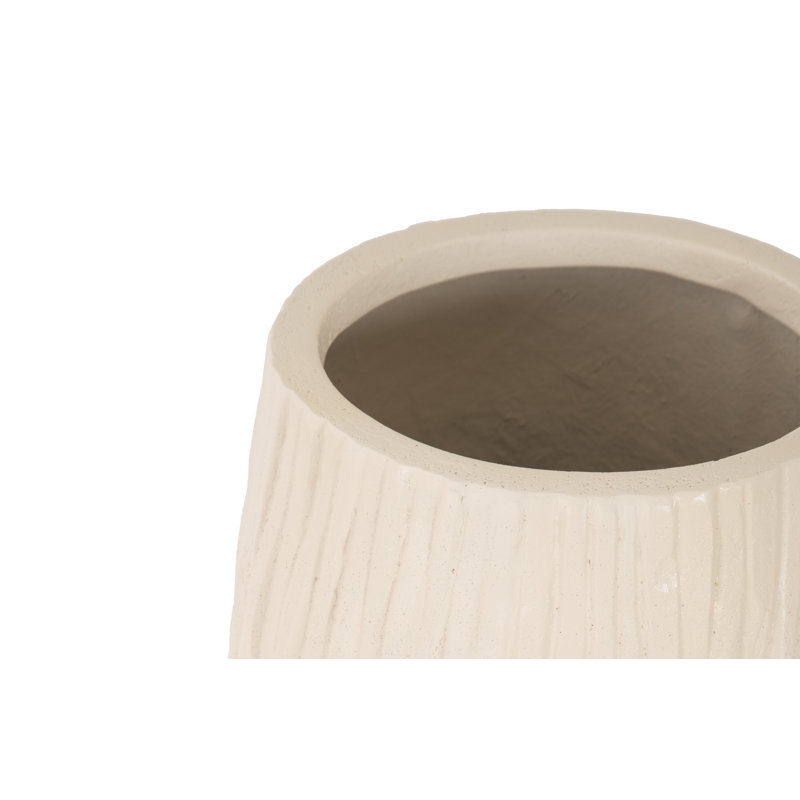 Pot de fleurs en résine Citrana, H 39 po x l 18 po x P 18 po, Blanc cassé