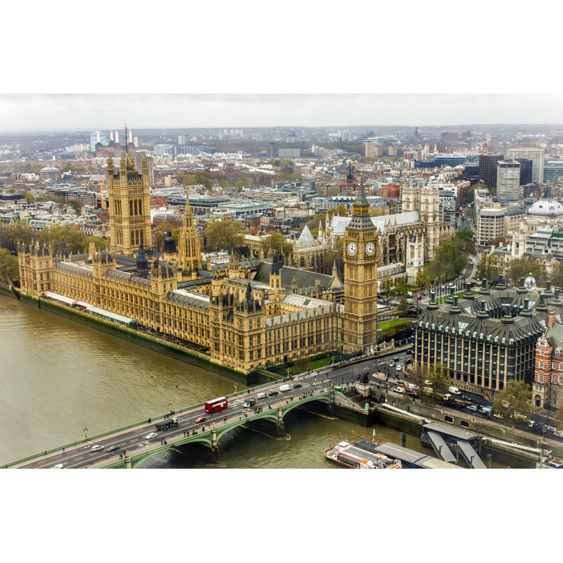 Houses of Parliament, London 1 Piece Wrapped Canvas Wall Art, 81cm H x 122cm W