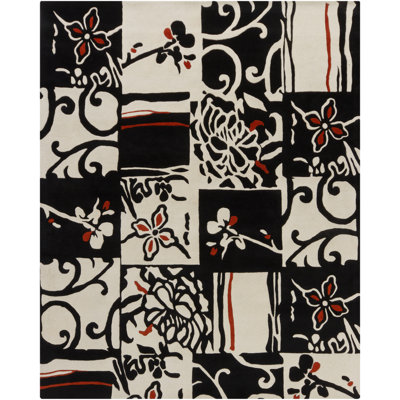 Tapis noir / ivoire Ellaville