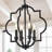 4-Light Black Farmhouse Chandelier Rustic Orb Geometric Pendant Light Fixtures Adjustable Height Ceiling Light