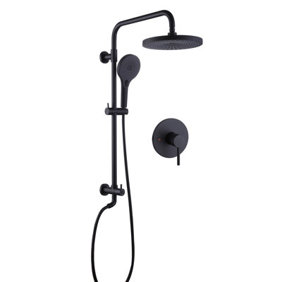 Système de douche complet en laiton massif avec valve brute
