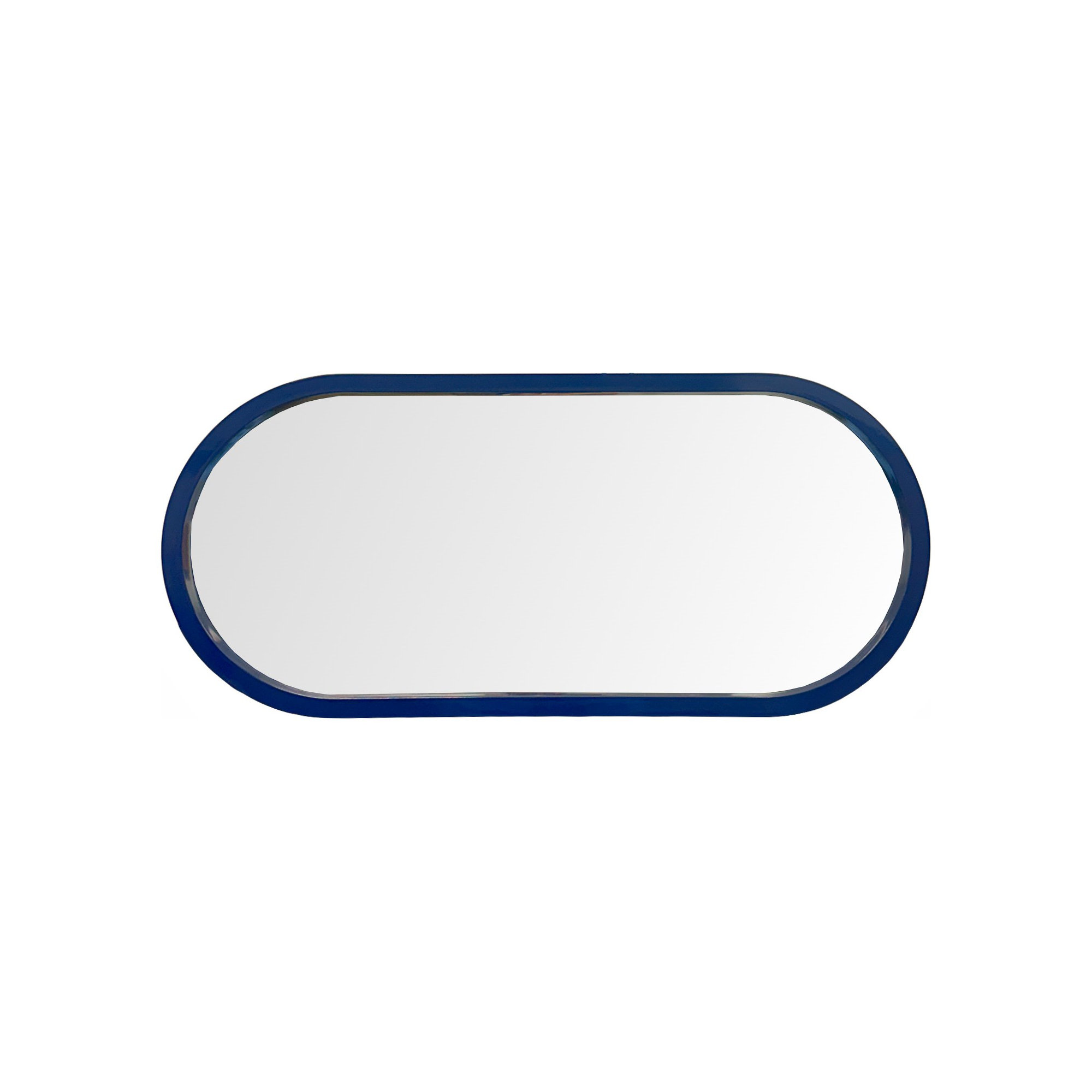 Osman Glossy Intense Rust Wall Mirror, Blue