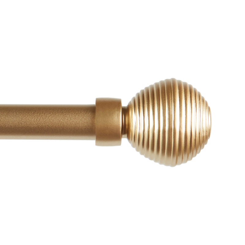 Tringle à rideaux simple réglable 1 po Grijalva, 36 po - 72 po, Or