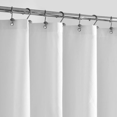Doublure de rideau de douche douce et légère en tissu imperméable avec aimants pour décrochage étroit, lavable à la machine, durable et sans odeur