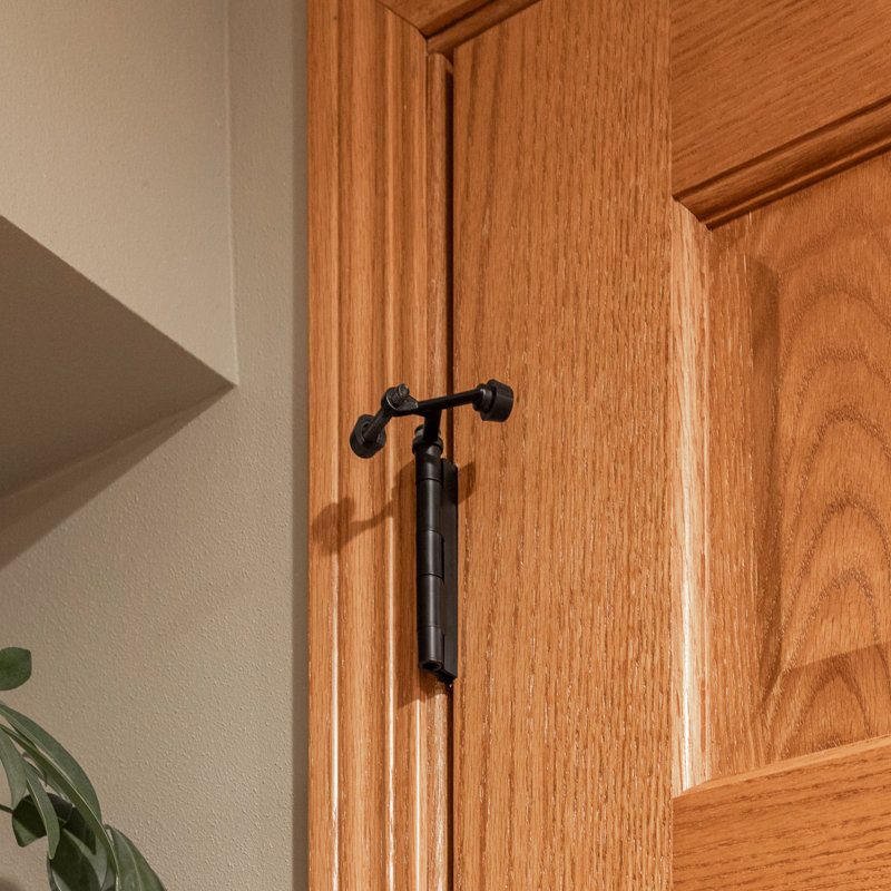2-1/10 in. x 1-3/4 in. Standard Hinge Pin Door Stop Value Pack, Matte Black
