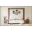 Lit plateforme à baldaquin en bois très grand avec tête de lit tapissier, structure espresso et tissu blanc-1456924361-1456924363