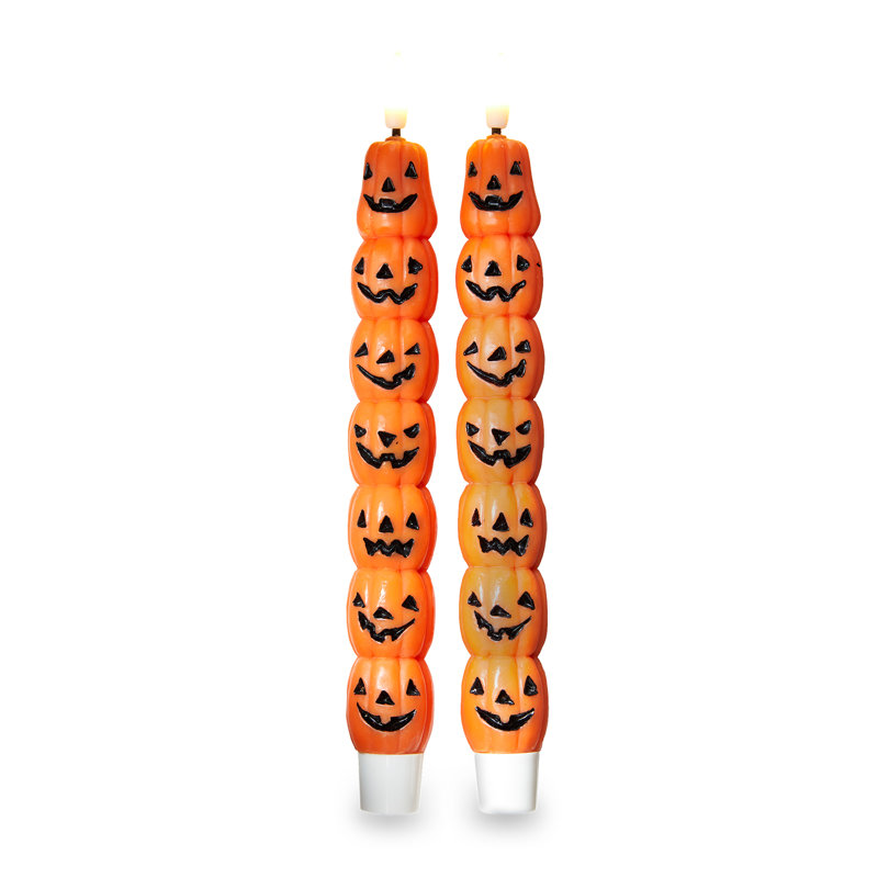 Ensemble de 2 guirlandes lumineuses DEL citrouille d'Halloween