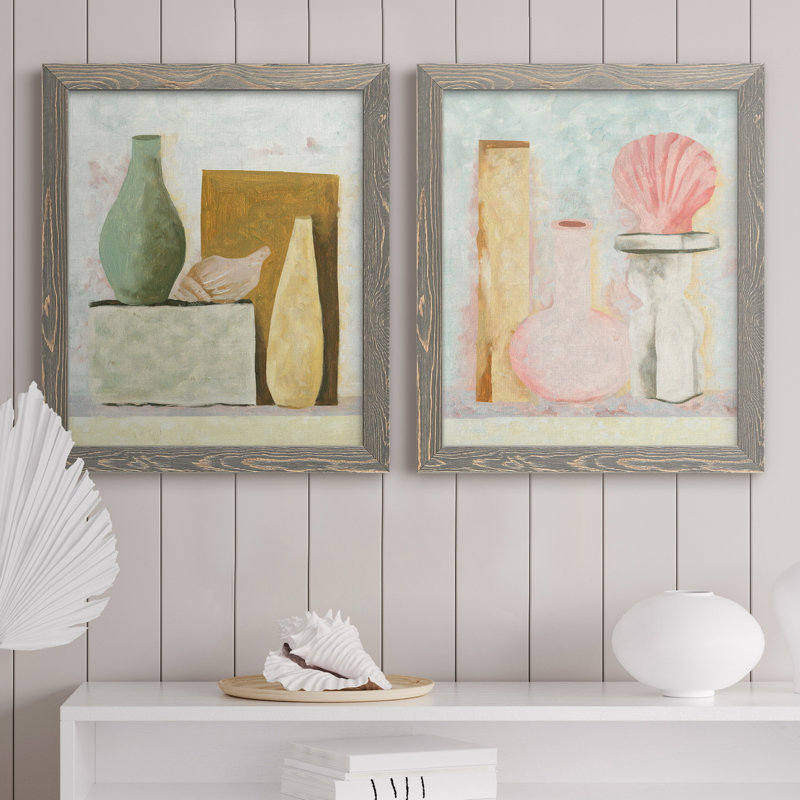 «Table Top Stills IV», ensemble de reproduction d'art sur toile, H 24 po x l 36 po x P 1,5 po, Toile avec cadre gris