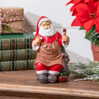 7" Workshop Santa Table Decor