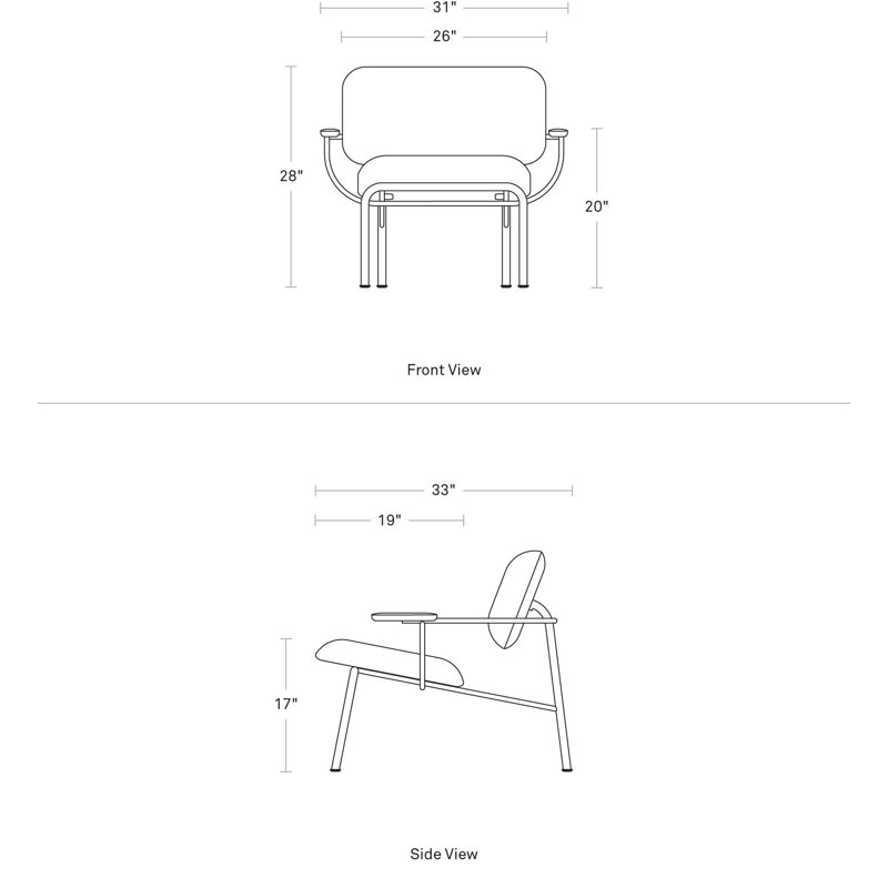 Method Armchair, Ink Genuine Leather