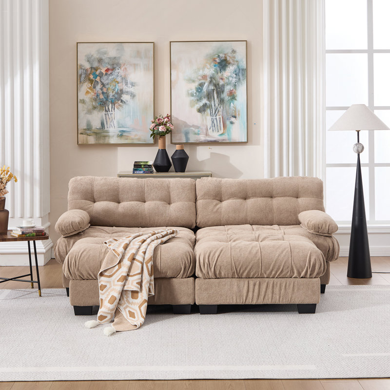 Canapé modulaire modulaire Cloud Couch, Marron clair
