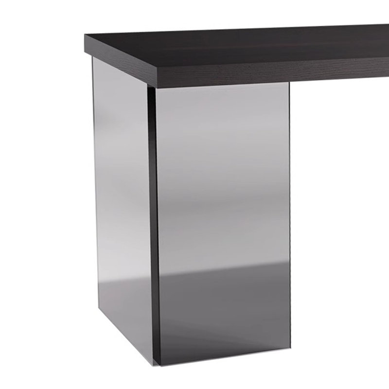 Bureau rectangulaire en bois massif Smoky Wood, H 29,53 po x l 78,74 po x P 31,5 po