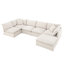 Canapé modulaire de style contemporain avec repose-pieds mobile 125,5 po-1062672720
