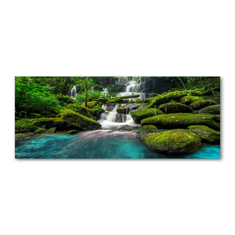 Waterfall in the Jungle 1 Piece Wrapped Canvas Wall Art