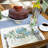 CounterArt Mason Jars & Florals 4 Piece Reversible Easy Care Placemat Set