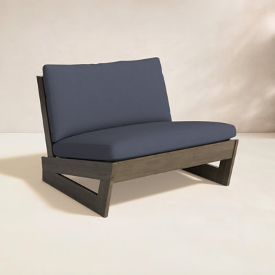 Louise Acacia Outdoor Armless Lounge Chair