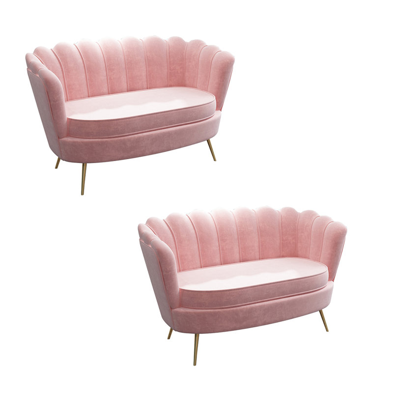 Causeuse Eusebia, Mélange de polyester rose