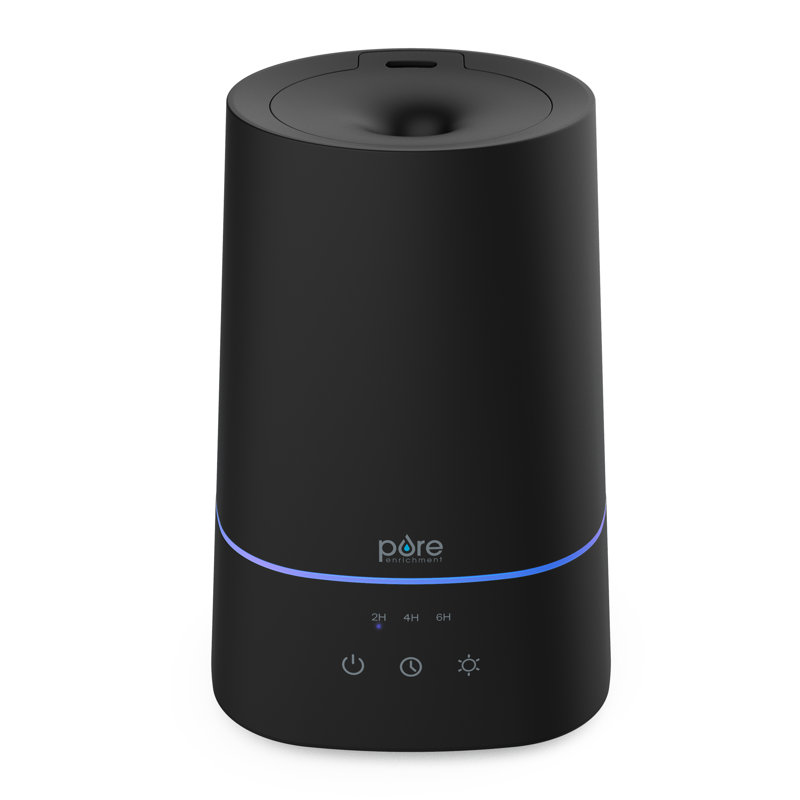 Pure Enrichment Hume 3.7 Gallons Cool Mist Ultrasonic Tabletop Humidifier for 300 Cubic Feet, Black