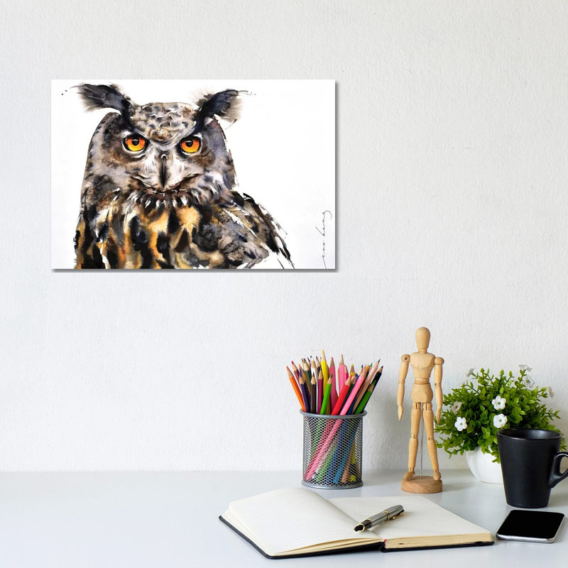Owl Vision 1 Piece Wrapped Canvas Painting, 20.32 cm H x 30.48 cm W