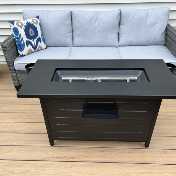 Laurean 25" H x 43" W Propane Fire Table