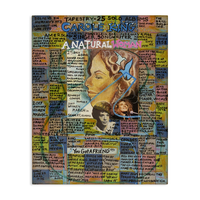 Carole King Collage Canvas Wall Art by Sabin, 30" H x 24" W