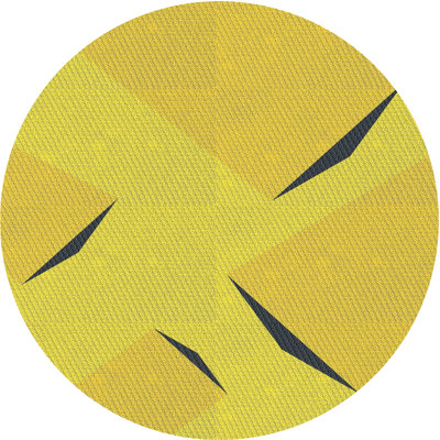 Tapis de zone jaune à motif