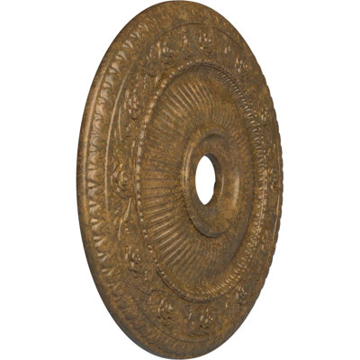 Endurathane Logan Ceiling Medallion, 24 1/4"OD x 3 7/8"ID x 2"P (Fits Canopies up to 6 1/8"), Hand-Painted Americana Finish
