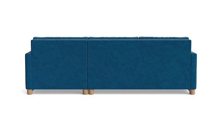 Reve Sofa with Chaise (112"), Chaise On Right, Performance Velvet - Denim