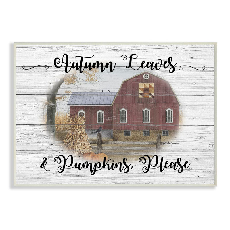«Pumpkins S'il vous plaît Fall Autumn Farm Rustic Wood Textured Design» par Billy Jacobs - impression d'art graphique