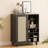 Sideboard Cabinet With Storage, 34 Inch Wine Bar Cabinet With Wine Racks, Buffet Cabinets For Home, Living Room-1701222456