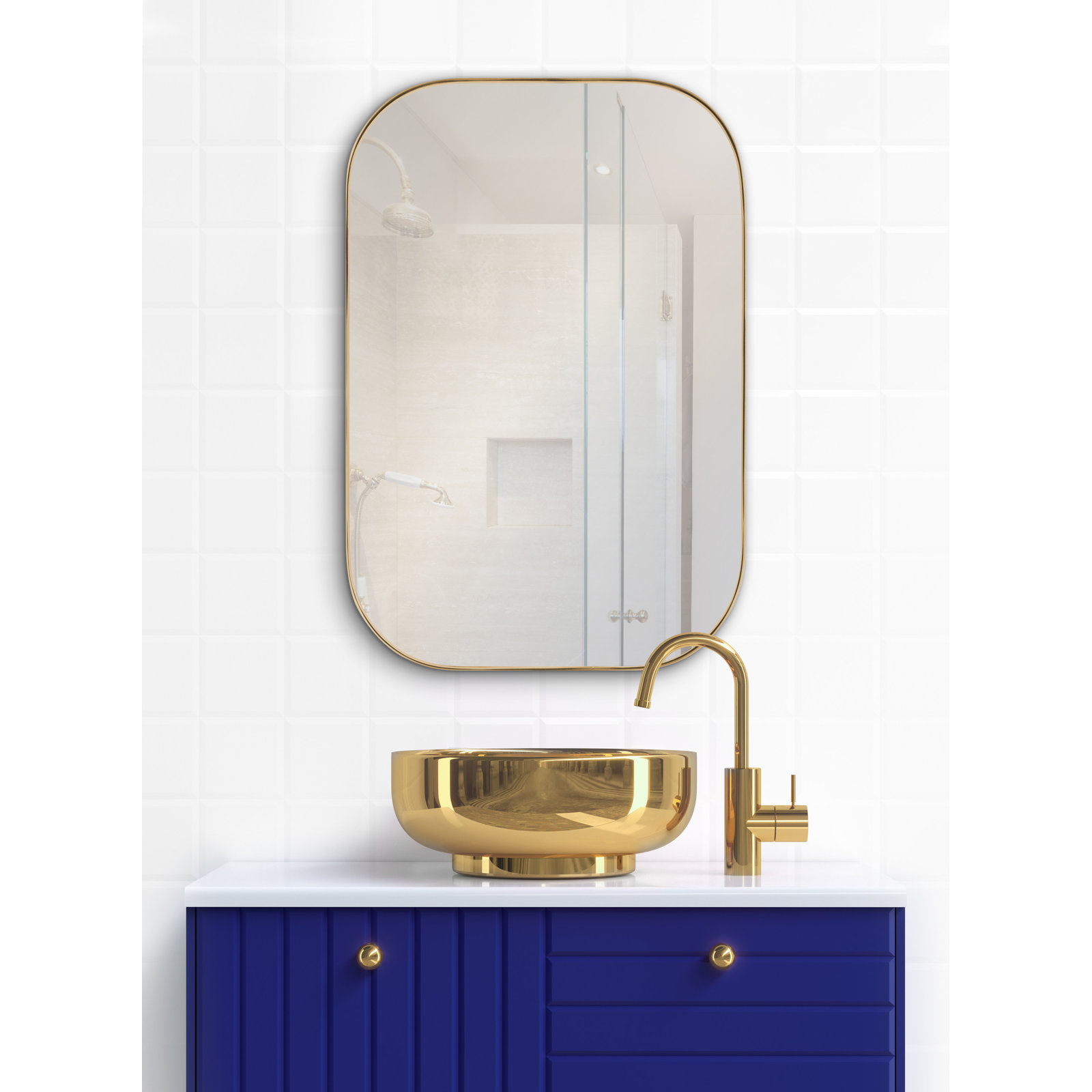 Slade 24" Accent Mirror, Gold, 30" x 20"