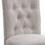 Élégantes chaises d'appoint à dossier capitonné (ensemble de 2) en lin beige, parfaites pour un repas classique et confortable