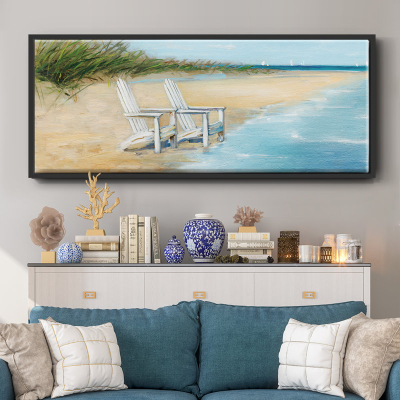 Water View II, reproduction d'art sur toile, Noir, H 20 po x l 50 po x P 1,5 po
