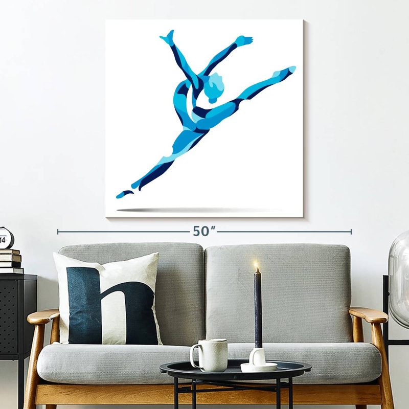 Bleu Sirci Gymnast, H 33 po x l 33 po