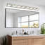 Luminaire de salle de bain 8 lumières DEL à finition nickel brossé 5CCT-1432835402-1432835403