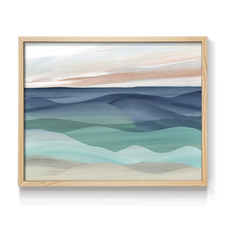 Shifting Seas - Imprimé encadré - Restickable, Naturel, H 22 po x l 28 po