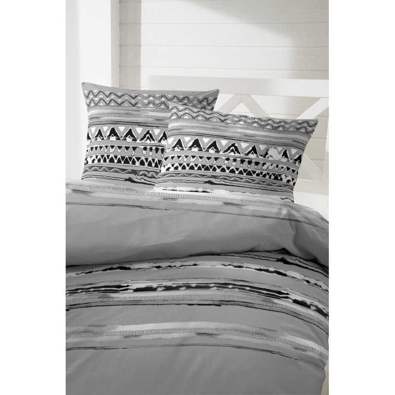 Godmanchester Cotton 203 TC Duvet Cover Set, Single - 1 Pillowcase (80 x 80 cm), Grey