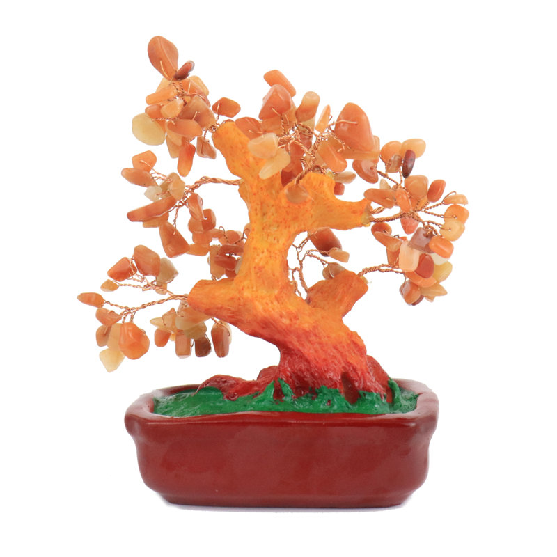 Gemstone Tree Statue, Carnelian