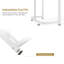 Modern White Manicure Table, Nail Tech Desk with Glass Top