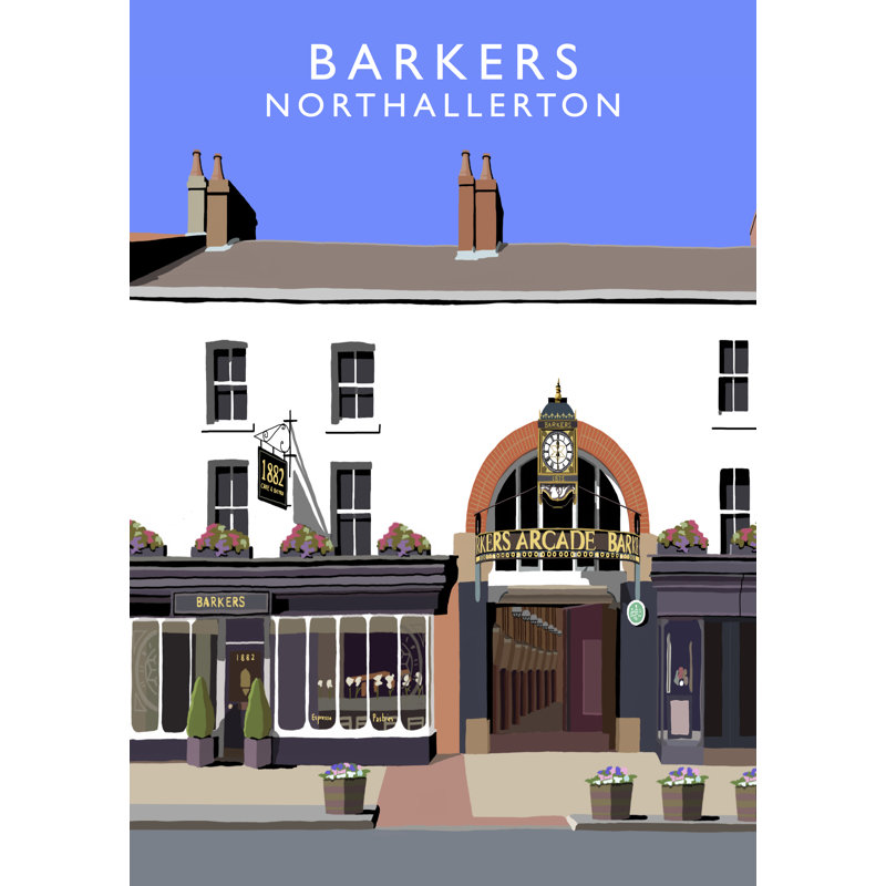 Barkers Northallerton 1 Piece Wall Art, 43.5 cm H x 33.5 cm W x 2.2 cm D, Oak Wood Frame