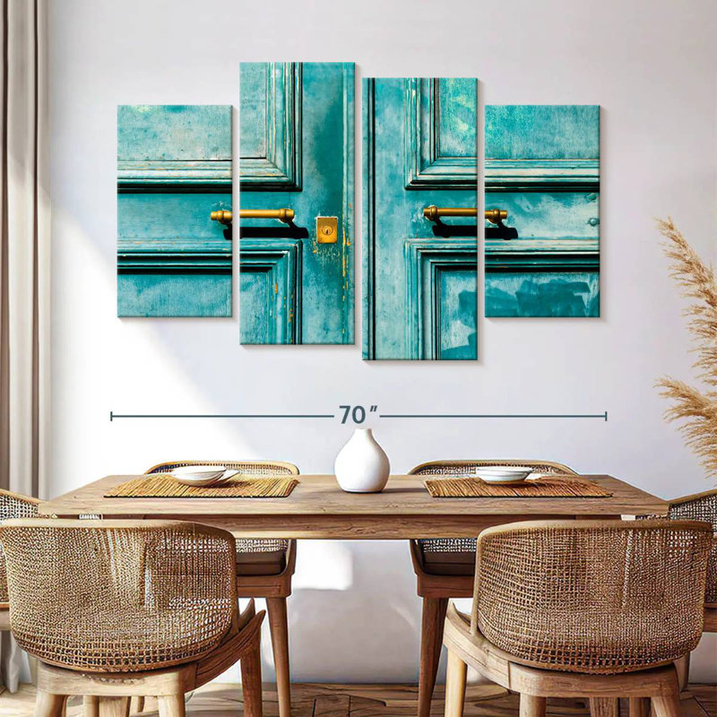 Lilie vieille porte turquoise